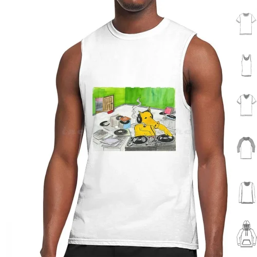 Quasimoto Dj Tank Tops Print Cotton Quasimoto Dj Mf Madlib Rap Hip Hop Music Cartoon J Dilla Madvillain Stones Rapper